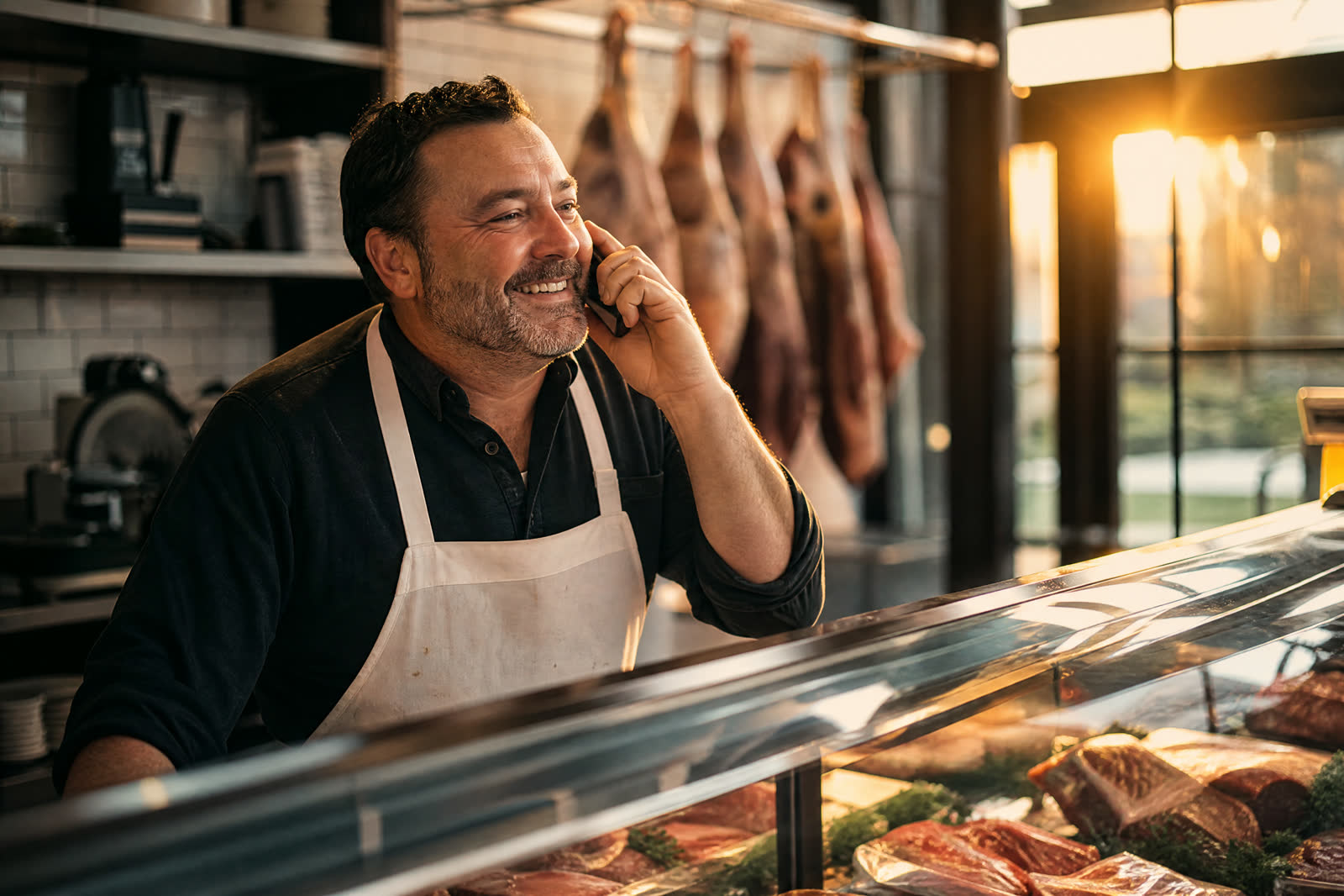 Business owner taking the call